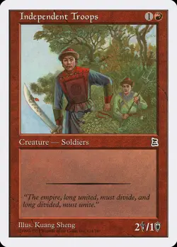 Independent Troops [Portal Three Kingdoms] Magic MTG - Image 1