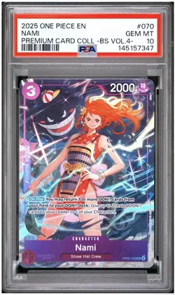 2025 ONE PIECE PREMIUM CARD COLLECTION -BEST SELECTION VOL.4 - #070 NAMI PSA 10 - Image 1