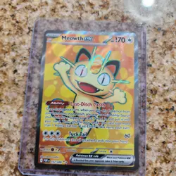 Pokemon Meowth EX Full Art Foil Rare Basic Card POR 107/088 - Image 1