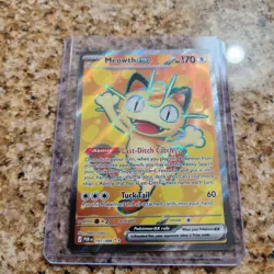 Pokemon Meowth EX Full Art Foil Rare Basic Card POR 107/088 - Image 2