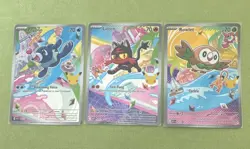 Pokemon First Partners 2026 Rowlet Litten Popplio cards 43-45 - Image 1