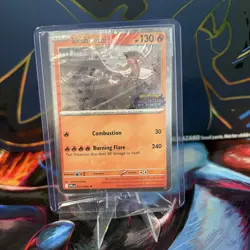 Reshiram 017/094 Phantasmal Flames Exclusive Stamped Holo Promo Card! Sealed! - Image 1