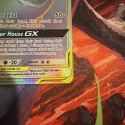 Pokemon Gengar & Mimikyu GX 186/181 Rainbow Rare Card Team Up LP/EXC - Image 3