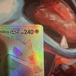 Pokemon Gengar & Mimikyu GX 186/181 Rainbow Rare Card Team Up LP/EXC - Image 4