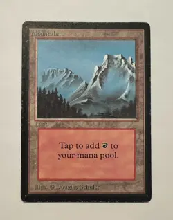 MTG (Magic the Gathering) – Mountain (B) – Beta (MP-HP) a - Image 1