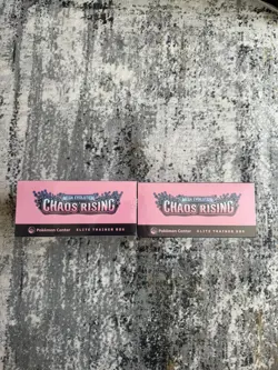 Pokemon TCG: Chaos Rising Pokemon Center (PC) Elite Trainer Box (ETB) *Rip* X2 - Image 3