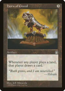 Horn of Greed [Stronghold] Magic MTG - Image 1