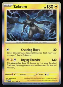 Zekrom 066/182 Rare Paradox Rift Pokemon Holo Near Mint - Image 1