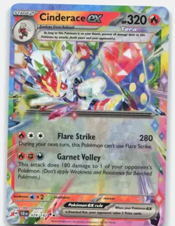 Cinderace ex 28/142 Double Rare Stellar Crown Pokemon Near Mint - Image 1