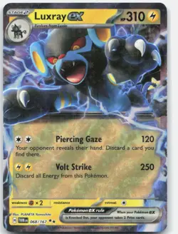 Luxray ex 068/167 Double Rare Twilight Masquerade Pokemon Near Mint - Image 1