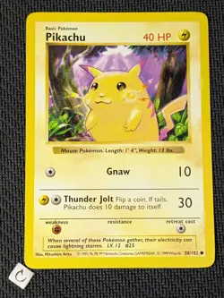 Pikachu 58/102 - Shadowless Base Set Yellow Cheeks Pokemon TCG (You Pick) LP-NM - Image 2
