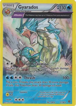 Gyarados - 21/98 - Holo Rare PL/MP, English Pokemon Ancient Origins - Image 1