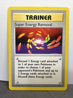 Pokemon TCG Vintage Trainer Super Energy Removal 79/102 Base Set LP - Image 1