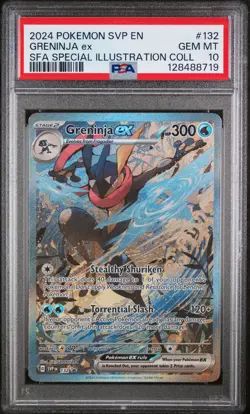 2024 POKEMON SVP EN-SV BLACK STAR PROMO #132 GRENINJA EX PSA 10 - Image 1