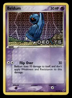 Beldum 55/107 Common Deoxys Pokemon Reverse Holo Moderately Played - Image 1