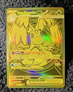 Mega Dragonite Ex 295/217 GOLD HYPER RARE POKEMON ASCENDED HEROES - Image 2