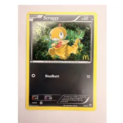 Pokemon TCG Scraggy 10/12 McDonald's 2012 Promo English 60 HP Basic Regular - Image 1