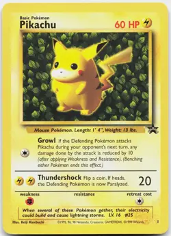 Pikachu 1 Promo Wizards Black Star Promos Pokemon Moderately Played - Image 1