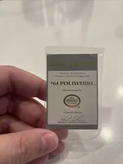 Poliwhirl - 1999 Burger King Pokemon 23k Gold Plated Trading Card With COA - Image 5