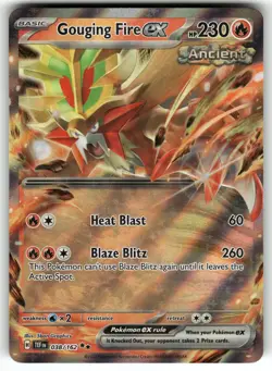 Gouging Fire ex 038/162 SV05: Temporal Forces NM Pokemon Card TCG - Image 1