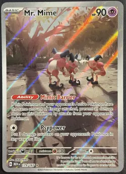 Mr. Mime 179/165 - Scarlet & Violet 151 Illustration Rare Pokemon TCG- M/LP Card - Image 1