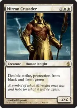 4x MTG Mirran Crusader - Foil - Buy-a-Box Promo, Moderate Play, English Promo: B - Image 1