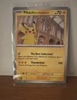 Pokemon TCG Pikachu at the Museum Jumbo Oversize Promo Card Sealed - Image 1