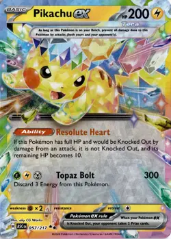 Pikachu ex 057/217 ME: Ascended Heroes Pokemon Card TCG - Image 1