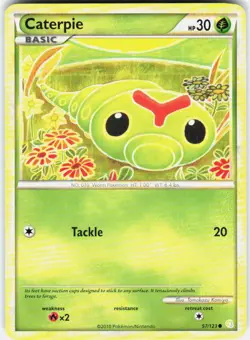 Caterpie 57/123 Common HeartGold & SoulSilver Pokemon NM/M - Image 1