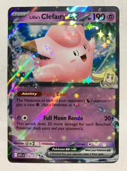 Pokemon. TCG: Lillie's Clefairy ex 076/217 Me: Ascended Heroes Holo - Image 1