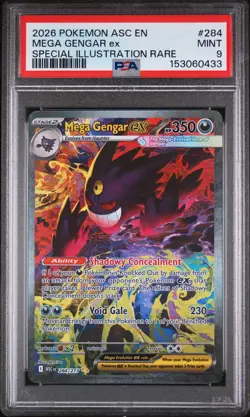 2026 POKEMON ASC EN-ASCENDED HEROES #284 MEGA GENGAR EX PSA 9 - Image 1
