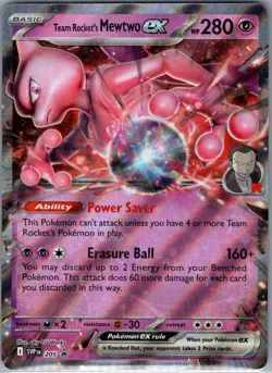 Team Rocket's Mewtwo ex 205 SV: Scarlet & Violet Promo Cards - Pokemon Card - NM - Image 1