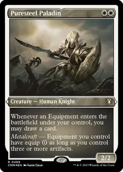 1x - Puresteel Paladin - ETCHED FOIL #469 - Commander Masters - NM MTG - Image 1
