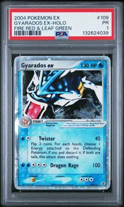 2004 POKEMON EX FIRE RED & LEAF GREEN #109 GYARADOS EX-HOLO PSA 1 - Image 1