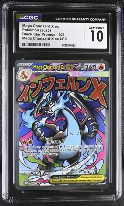 2025 Pokemon Mega Evolution Promo Ultra Premium Mega Charizard X ex #23 CGC 10 - Image 1