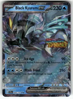 Black Kyurem ex 048/191 Double Rare Surging Sparks STAMPED Pokemon Near Mint - Image 1