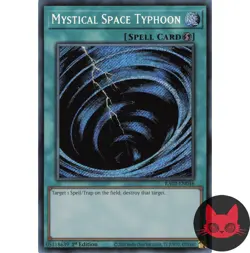 Yugioh Mystical Space Typhoon RA02-EN048 Secret Rare 1st Edition NM - Image 1