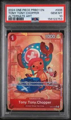 2024 PSA 10 ONE PIECE PRB01-PREM BOOSTER | ALTERNATE ART TONY TONY CHOPPER 006 - Image 1