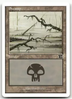 Swamp (340) #340 (NM) Classic Sixth Edition 6ED Magic MTG - Image 1