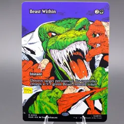Beast Within (Borderless) Regular 33 M Marvel Universe Eternal-Legal NM MTG - Image 1