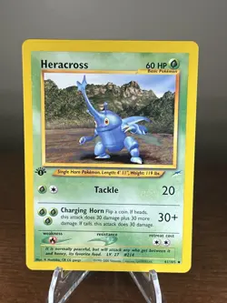 Pokemon Card - Heracross Neo Destiny 1st Edition 41/105 Uncommon - Image 1