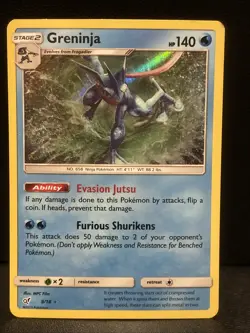 Greninja - 9/18 - Holo Rare Detective Pikachu Pokemon NM - Image 1