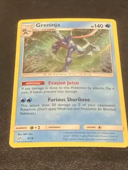 Greninja - 9/18 - Holo Rare Detective Pikachu Pokemon NM - Image 3