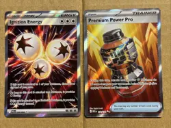 Lot Of 2 Pokemon Holos Ignition Energy And Premium Power Pro PFL MEG - Image 1