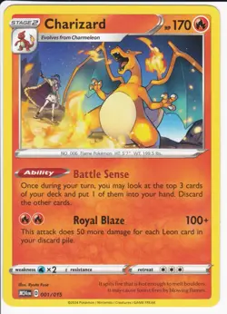 Charizard 001/015 Promo McDonald's Promos 2024 Pokemon Moderately Played - Image 1