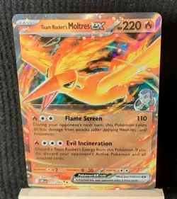 Pokemon Team Rocket's Moltres ex 031/182 *DOUBLE RARE* Holo NM/M | SV09 - Image 1