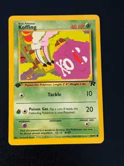 Koffing 58/82 Pokemon Team Rocket 1st Edition - Image 1