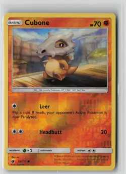 Cubone 52/111 Common Crimson Invasion Pokemon Reverse Holo NM - Image 1