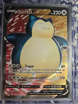 Pokemon TCG Snorlax V 197/202 Full Art Holo Ultra Rare 220 HP **SPANISH** - Image 1
