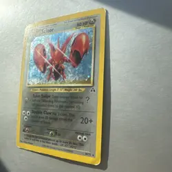 Holo Swirl Scizor 10/75 Neo Discovery Holo Rare Unlimited Pokemon Excellent/NM - Image 3